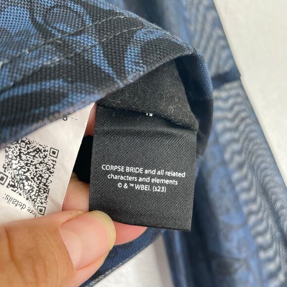 Tim Burton's Corpse Bride Romwe Black Blouse sheer butterfly Medium Whimsigoth - Picture 13 of 15